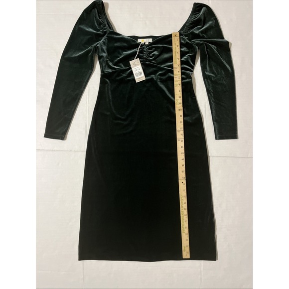 Boden Green Velvet Sweetheart Neck Line Midi Dress Onyx Green Size 6 NWT Prom - Picture 11 of 14